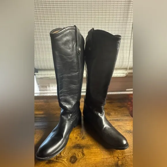 Frye Boots Frye Melissa Button Riding Boot Women’s 8B knee high black boots