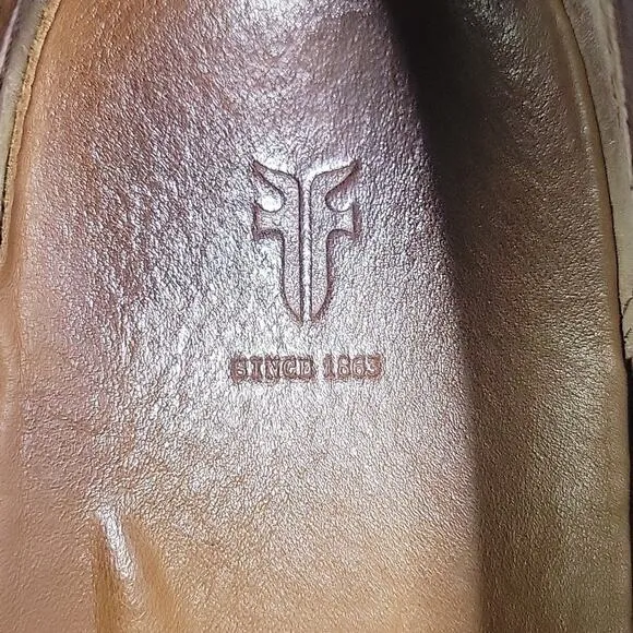 Frye Brett Slip On Brown Leather Sneaker Loafers Mens Size 9.5
