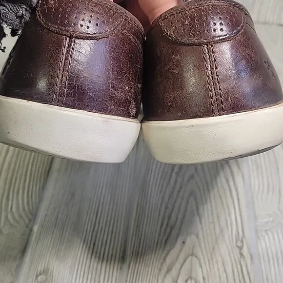 Frye Brett Slip On Brown Leather Sneaker Loafers Mens Size 9.5