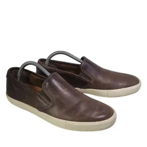 Frye Brett Slip On Brown Leather Sneaker Loafers Mens Size 9.5