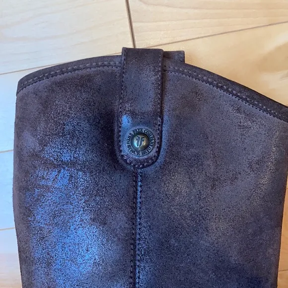 Frye brown leather button Melissa riding boot