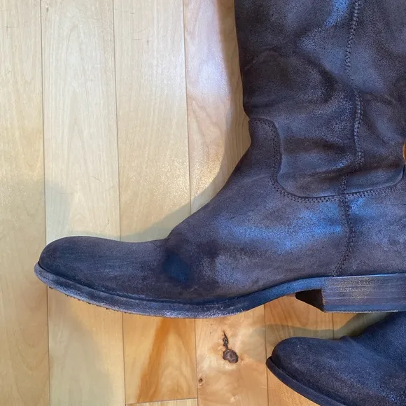 Frye brown leather button Melissa riding boot