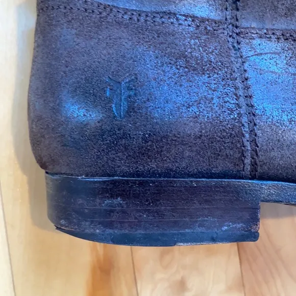 Frye brown leather button Melissa riding boot