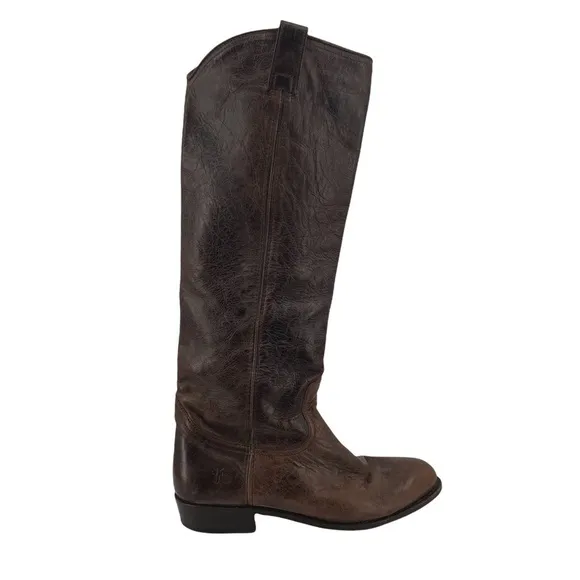 Frye Brown Leather Dorado Biker Riding Boots Size 9 Women's