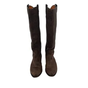 Frye Brown Leather Dorado Biker Riding Boots Size 9 Women's