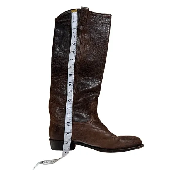 Frye Brown Leather Dorado Biker Riding Boots Size 9 Women's