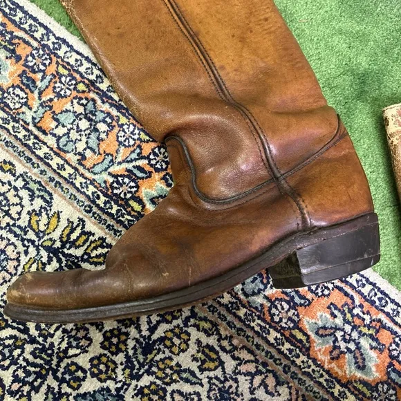Frye Brown Leather Riding Boots Timeless Design