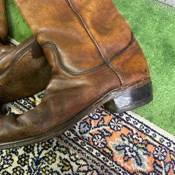 Frye Brown Leather Riding Boots Timeless Design