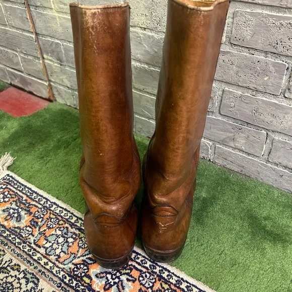 Frye Brown Leather Riding Boots Timeless Design
