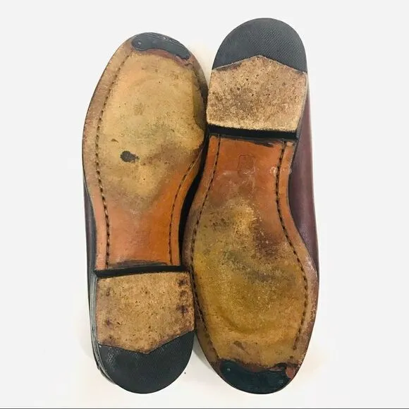 Frye brown tassel leather loafers    Size 9W