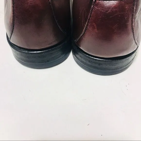 Frye brown tassel leather loafers    Size 9W