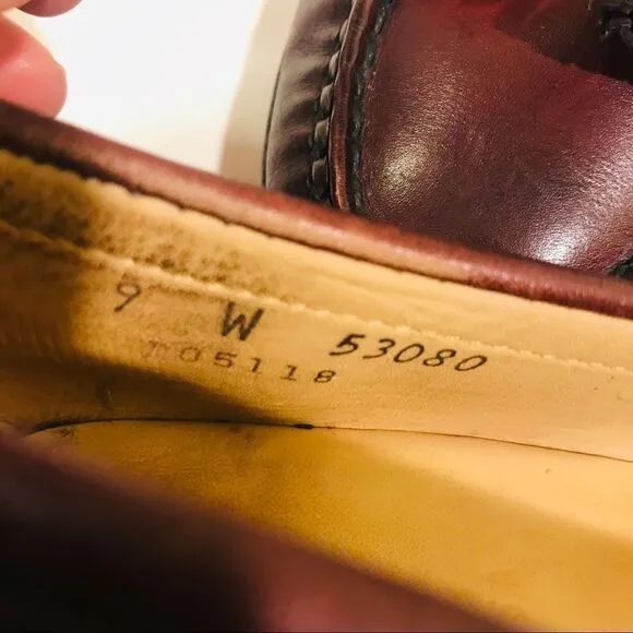 Frye brown tassel leather loafers    Size 9W