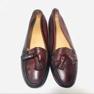 Frye brown tassel leather loafers    Size 9W