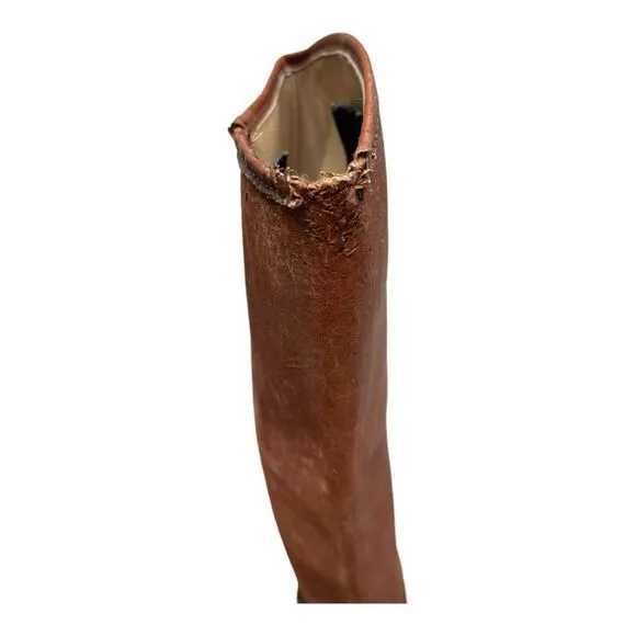 Frye Brown Leather Riding Boots Size 7.5 Harness Western Country Cowgirl Worn In