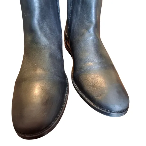 Frye Chelsea Leather Black Pull-on Ankle Boots Women Size 7