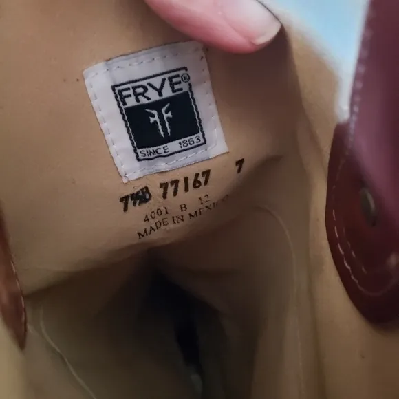 Frye Cognac Melissa Button Riding Boots