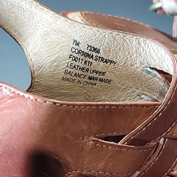 Frye Corrina Strappy Wedge Brown 73366 Leather Women’s Size‎ 7M EUC