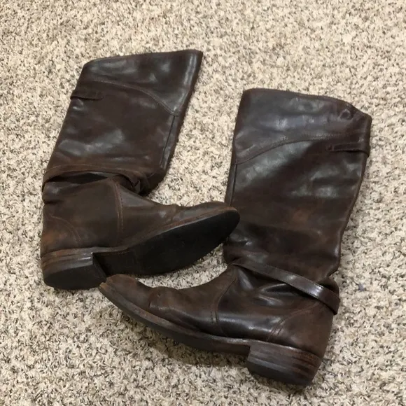 Frye Dorado Riding Boots Size 8 Dark Brown