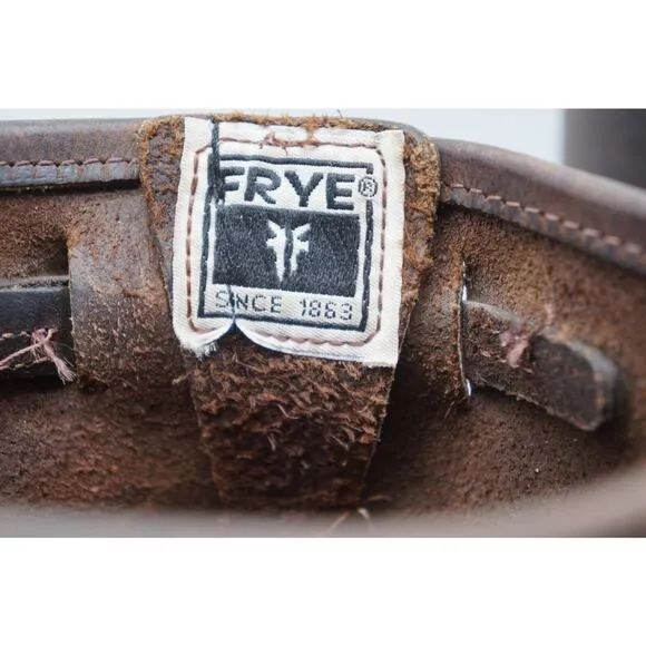 Frye Engineer Moto Boots Made In The USA Brown men's 9.5 M
