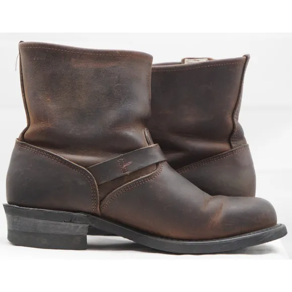 Frye Engineer Moto Boots Made In The USA Brown men's 9.5 M