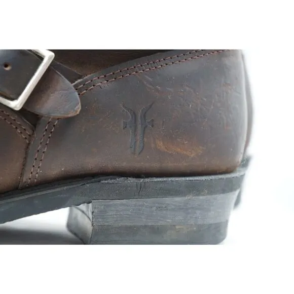 Frye Engineer Moto Boots Made In The USA Brown men's 9.5 M