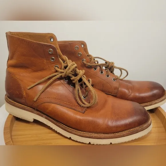 FRYE ERIC LACEUP BOOTS WITH SPONGE SOLES MENS SZ 13