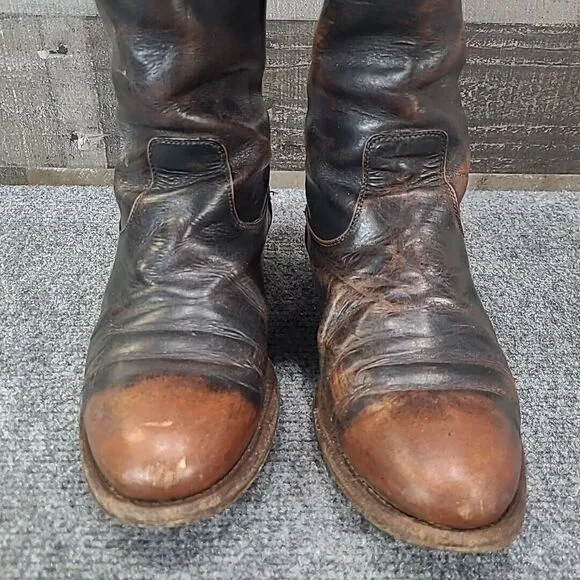 Frye Fey Dark Brown Equestrian Riding‎ Leather Knee High Boots 76125  Women 9.5B