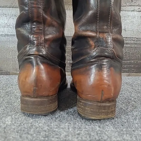 Frye Fey Dark Brown Equestrian Riding‎ Leather Knee High Boots 76125  Women 9.5B