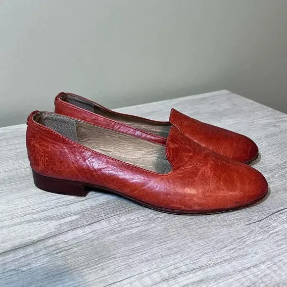 Frye Grace Venetian Leather Slip On Loafers Size 7.5