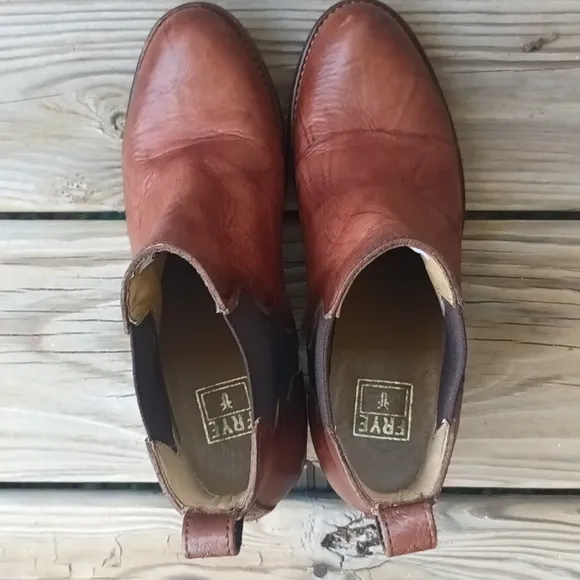 Frye Jackie Gore Stretch Ankle Boots in Cognac/brown size 5.5