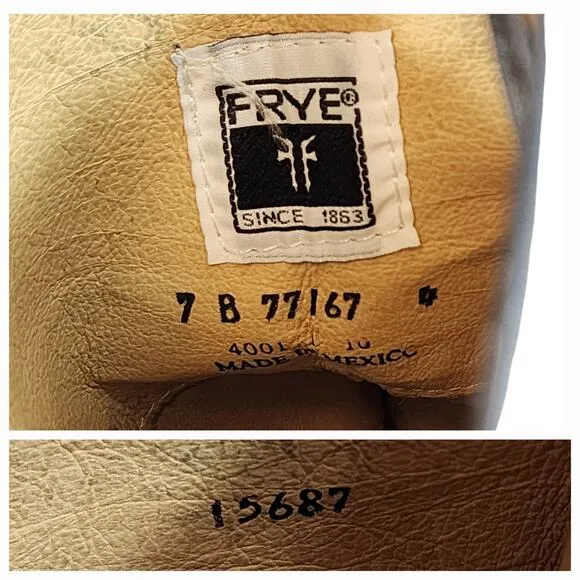 Frye Knee High Riding Boots sz 7B Women Melissa Button Black Leather Equestrian