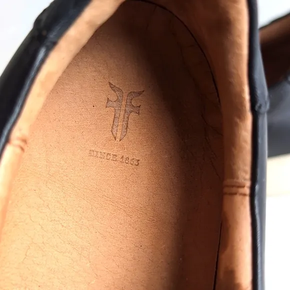 FRYE Lena Zip Slip On Leather Low Sneakers Women's Size 8.5