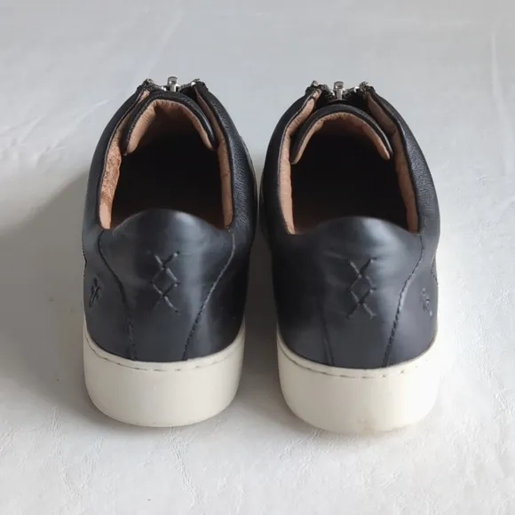 FRYE Lena Zip Slip On Leather Low Sneakers Women's Size 8.5