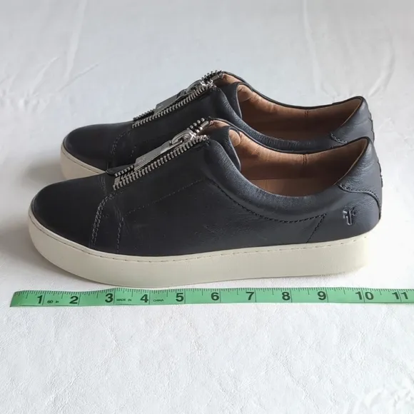 FRYE Lena Zip Slip On Leather Low Sneakers Women's Size 8.5