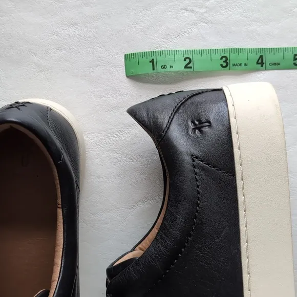 FRYE Lena Zip Slip On Leather Low Sneakers Women's Size 8.5