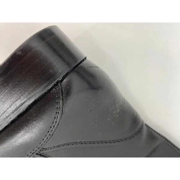 Frye Marissa Medallion Black Leather Riding Boots 6.5 M
