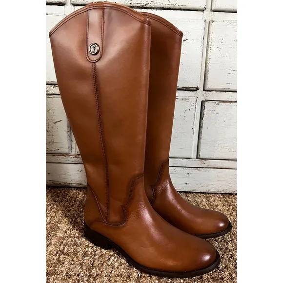Frye Marissa Medallion Cognac Boots 6