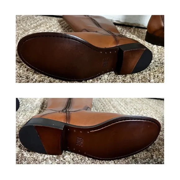 Frye Marissa Medallion Cognac Boots 6