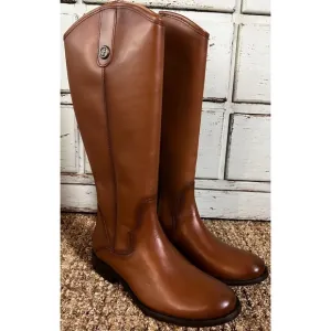 Frye Marissa Medallion Cognac Boots 6