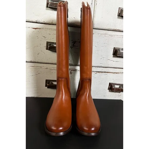 Frye Marissa Medallion Cognac Boots 6