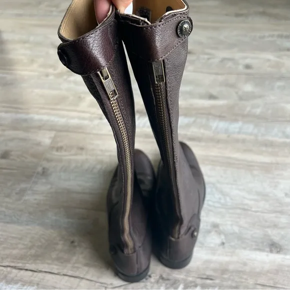 FRYE Melissa Brown Leather Knee High Riding Boots 76430