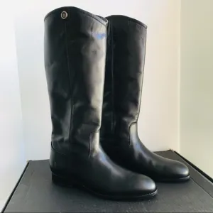 Frye Melissa Button 2 Riding boots Black Sz 9B EUC