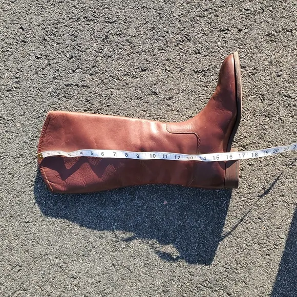Frye Melissa Button 2 Riding Boots in Redwood Extended Calf Size 8 B