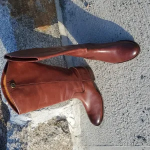 Frye Melissa Button 2 Riding Boots in Redwood Extended Calf Size 8 B