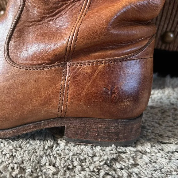 Frye Melissa Button 2 Riding Brown Boots