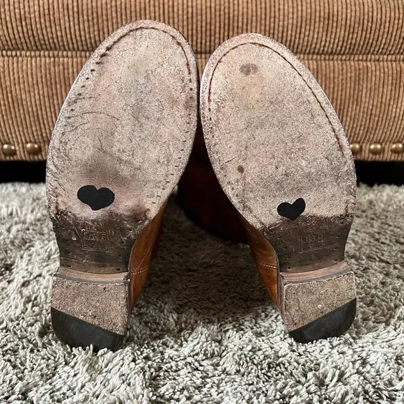 Frye Melissa Button 2 Riding Brown Boots