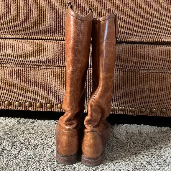 Frye Melissa Button 2 Riding Brown Boots