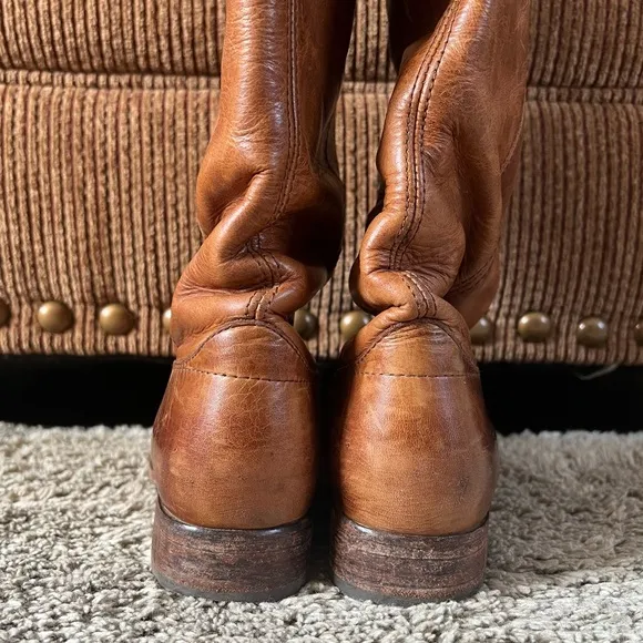 Frye Melissa Button 2 Riding Brown Boots