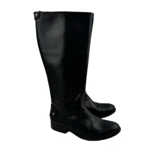 Frye Melissa Button Back Zip Riding Boots Womens 8 Black Extended Calf 3476431