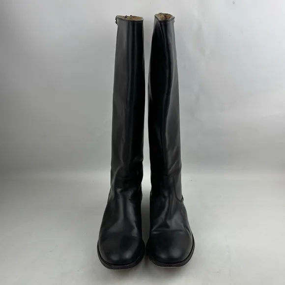 Frye Melissa Button Back Zip Riding Boots Womens 8 Black Extended Calf 3476431